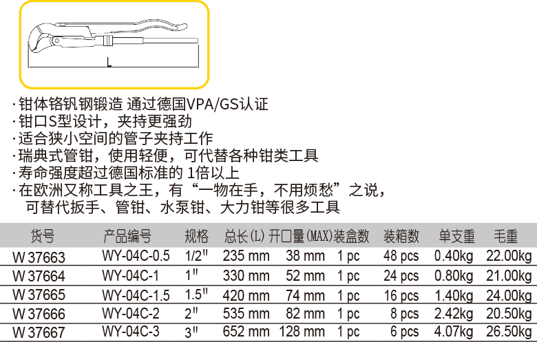 鹰嘴钳（S形）(图1)